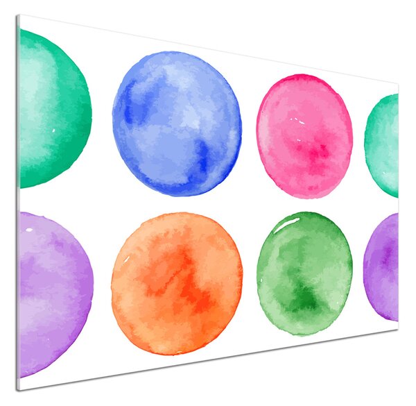 Panou sticla securizata bucatarie cercuri colorate