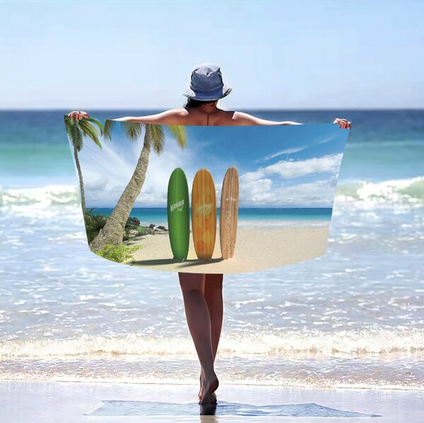 Prosop de plajă cu plajă și surf Lățime: 100 cm | Lungime: 180 cm