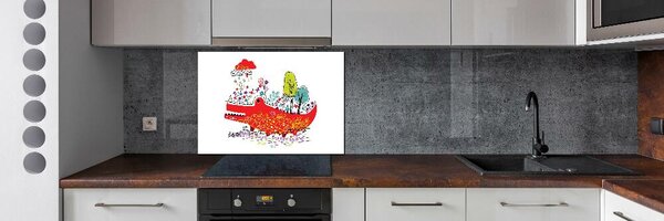 Panou sticla securizata bucatarie culoare crocodil