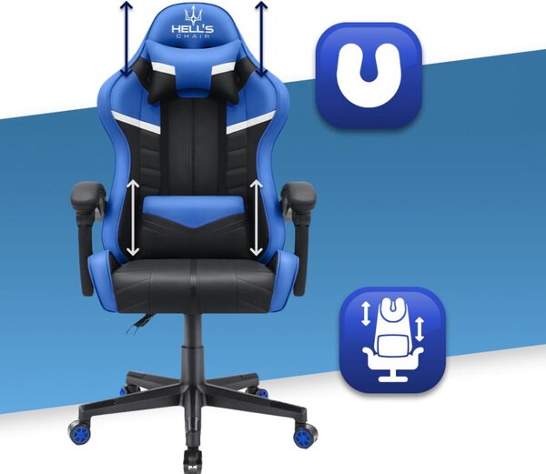 Scaun gaming HC-1004 albastru