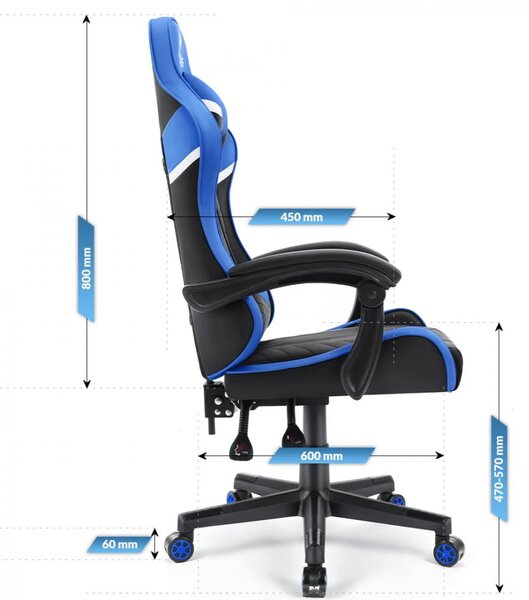 Scaun gaming HC-1004 albastru