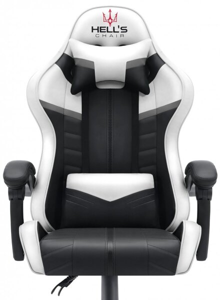 Scaun gaming HC-1004 alb-negru și alb