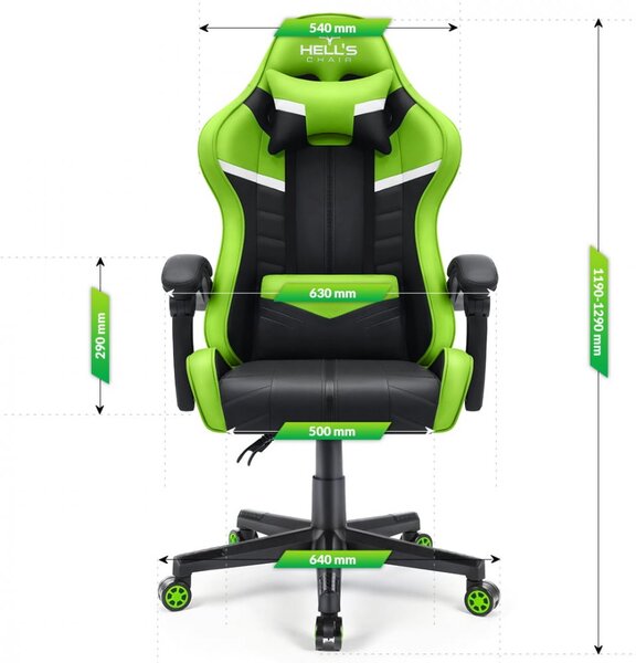 Scaun gaming HC-1004 verde