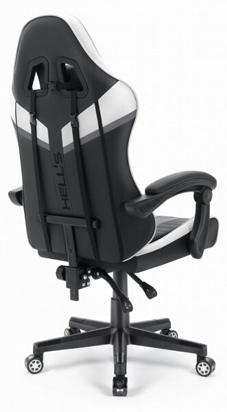 Scaun gaming HC-1004 alb-negru și alb
