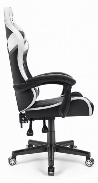 Scaun gaming HC-1004 alb-negru și alb