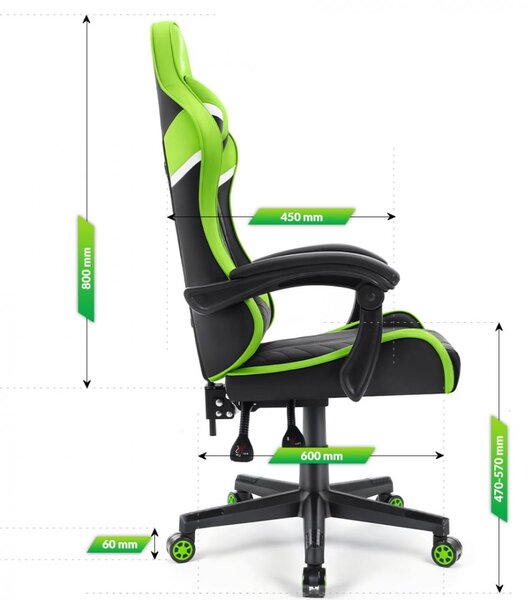 Scaun gaming HC-1004 verde