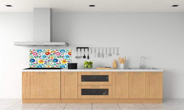 Panou sticlă decorativa bucătărie model etnic