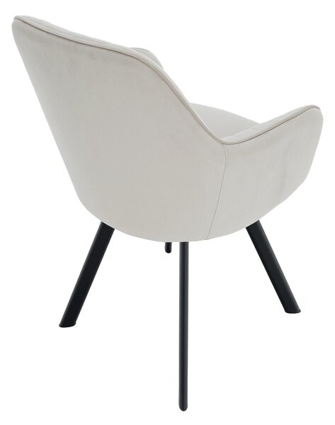 Scaun AURIL, stofa catifelata crem - Bluvel 30, 57x56x88 cm