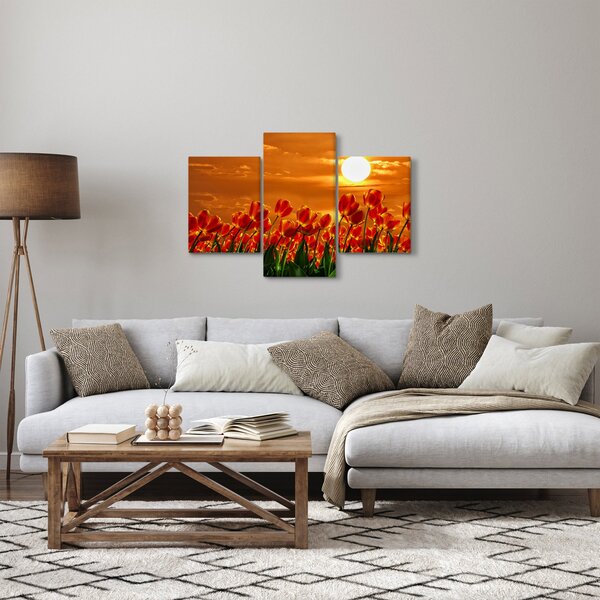 Tablou - lan înflorit de lalele (90x60 cm)