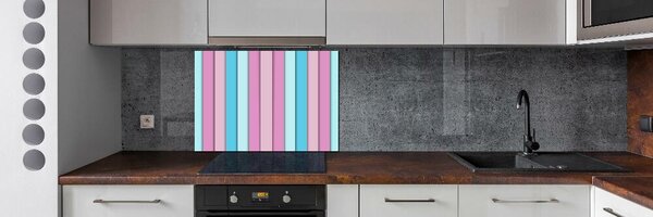 Panou sticlă decorativa bucătărie dungi colorate