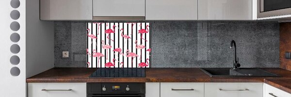 Panou sticlă decorativa bucătărie baruri Flamingos
