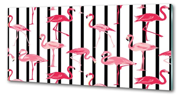 Panou sticlă decorativa bucătărie baruri Flamingos
