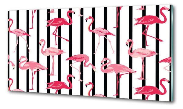 Panou sticlă decorativa bucătărie baruri Flamingos