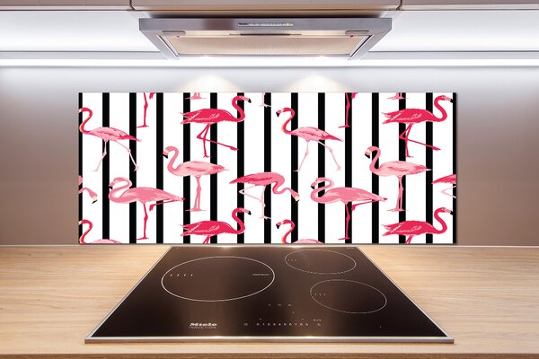 Panou sticlă decorativa bucătărie baruri Flamingos