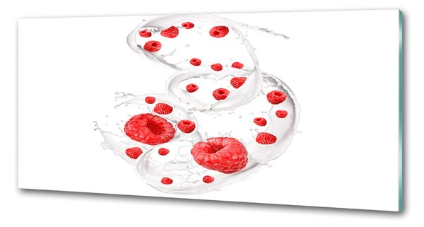 Panou sticla securizata bucatarie Zmeură cu lapte