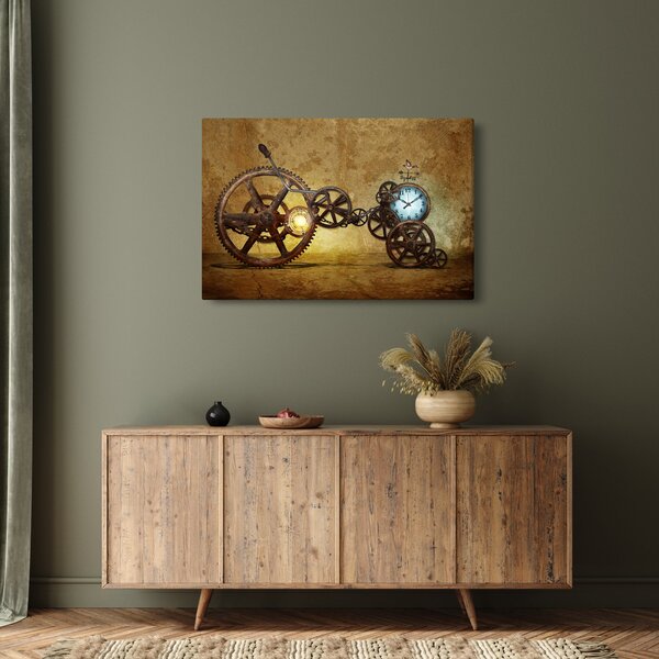 Tablou cu aparatele istorice ale ceasurilor (90x60 cm)