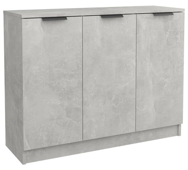 Servantă, gri beton, 90,5x30x70 cm, lemn prelucrat