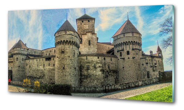 Sticlă pentru bucătărie Castelul din Elveția