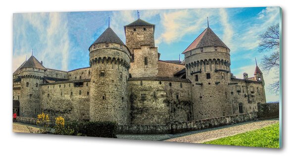 Sticlă pentru bucătărie Castelul din Elveția