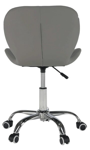 Scaun birou ARGUS NEW, gri/crom, piele ecologica/metal, 47x56x73/84 cm