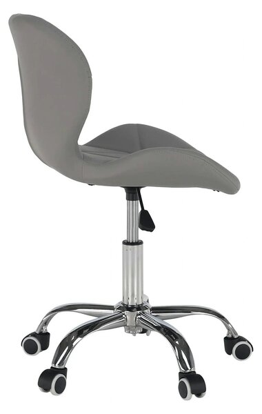 Scaun birou ARGUS NEW, gri/crom, piele ecologica/metal, 47x56x73/84 cm