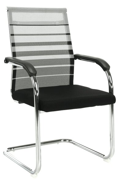 Scaun ESIN, negru/gri, plasa/metal, 55x64x93 cm