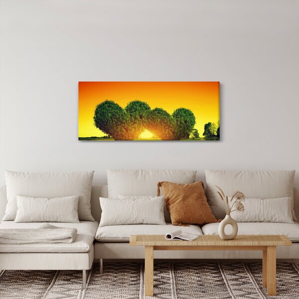 Tablou - Inima în coroanele copacilor (120x50 cm)