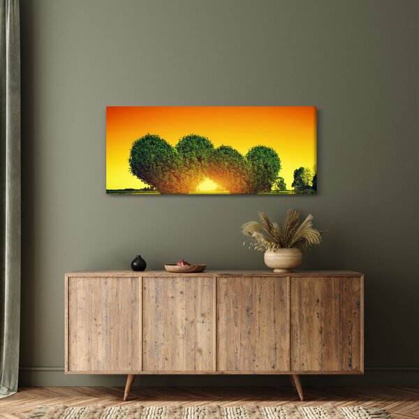 Tablou - Inima în coroanele copacilor (120x50 cm)