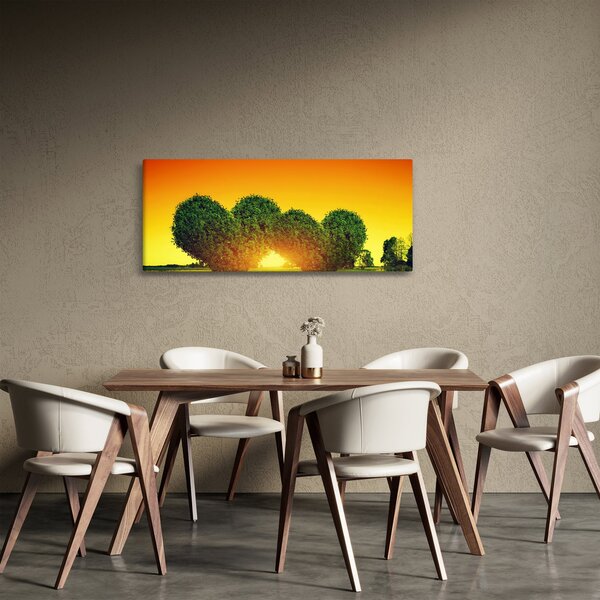 Tablou - Inima în coroanele copacilor (120x50 cm)