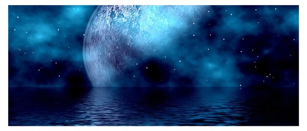 Tablou Luna deasupra mării (120x50 cm)