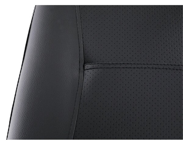 Scaun ILHAM, negru/crom, piele ecologica/metal, 52x55x85 cm