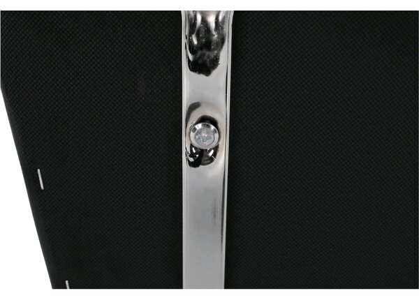 Scaun ILHAM, negru/crom, piele ecologica/metal, 52x55x85 cm