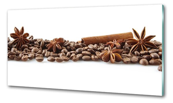 Panou sticlă bucătărie Boabe de cafea scorțișoară