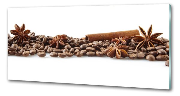 Panou sticlă bucătărie Boabe de cafea scorțișoară