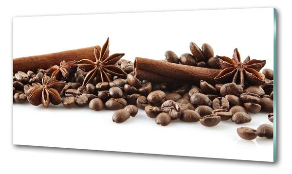 Panou sticla securizata bucatarie Boabe de cafea scorțișoară