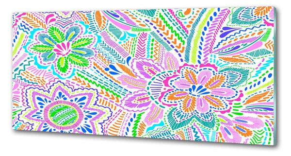 Panou sticla securizata bucatarie model floral