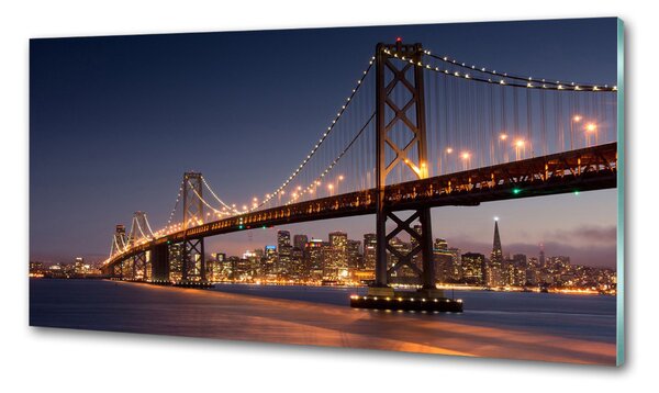 Panou sticlă decorativa bucătărie Podul din San Francisco