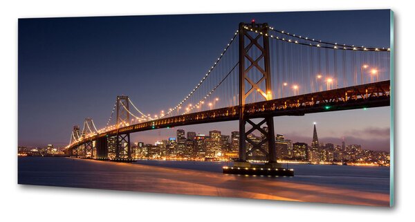 Panou sticlă decorativa bucătărie Podul din San Francisco