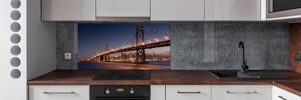 Panou sticlă decorativa bucătărie Podul din San Francisco