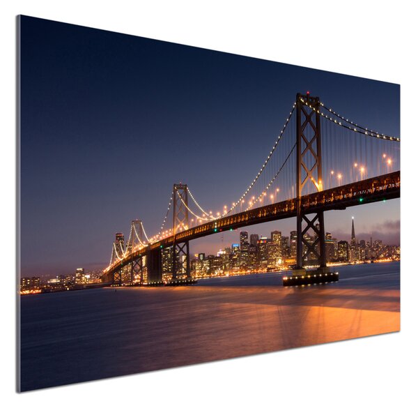 Panou sticlă decorativa bucătărie Podul din San Francisco