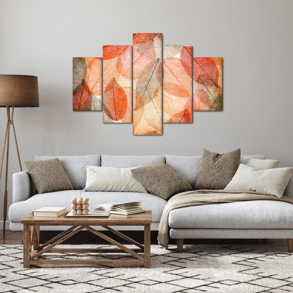 Tablou cu frunzele de toamnă pictate (150x105 cm)