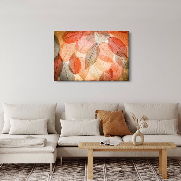 Tablou cu frunzele de toamnă pictate (90x60 cm)