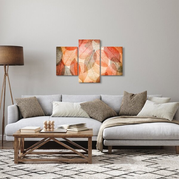 Tablou cu frunzele de toamnă pictate (90x60 cm)