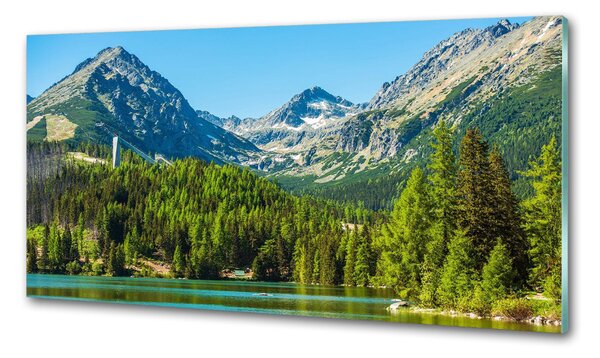 Sticlă pentru bucătărie Lacul în munți