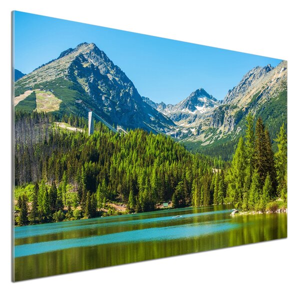 Sticlă pentru bucătărie Lacul în munți