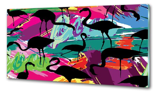 Panou sticla securizata bucatarie Flamingos