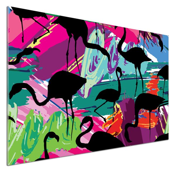 Panou sticla securizata bucatarie Flamingos