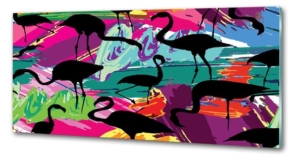 Panou sticla securizata bucatarie Flamingos