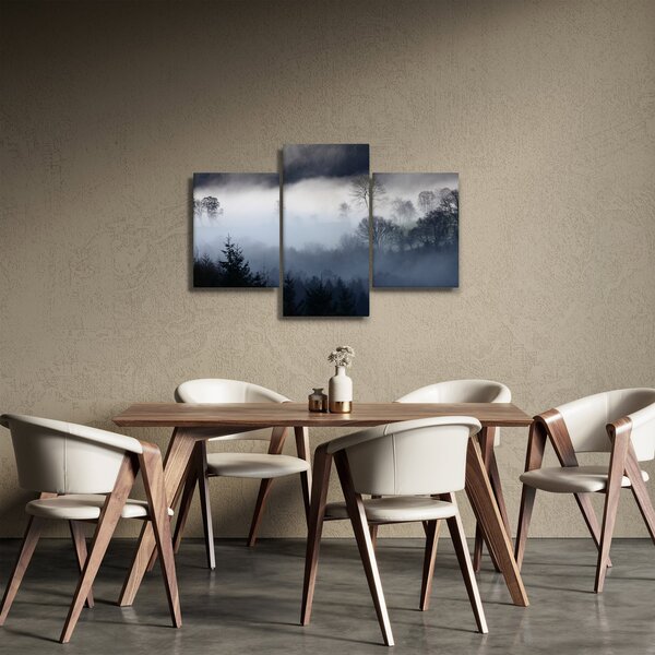 Tablou cu ceță deasupra pădurii (90x60 cm)