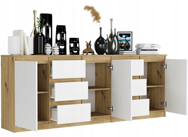 Comodă Reddis (artizanal + alb). Promo -16%. 1151513